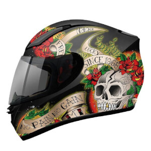 ΚΡΑΝΟΣ MT SKULL & ROSE ΜΑΥΡΟ ΚΟΚΚΙΝΟ